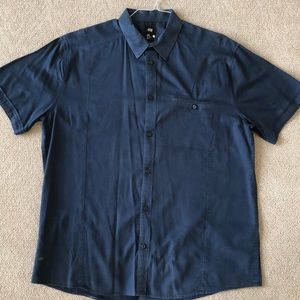 1 Blue Casual Button Down Shirt